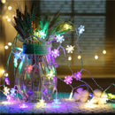 9.5M 75LEDs 8 Modes Multicolor Snowflake Fairy String Light for Christmas AC220V