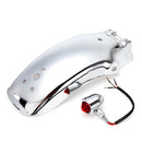Motorcycle Rear-Fender Mudguard with Tail Brake Light For amaha/Suzuki/Kawasaki/Chopper Cruiser