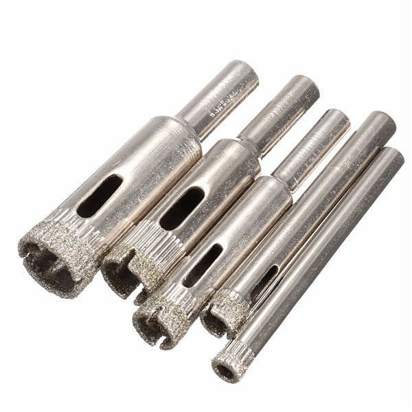 5pcs Diamond Hole Saw Drill Bit Set 5/6/8/10/12mm Tile Ceramic Glass Porcelain Marble Hole Saw