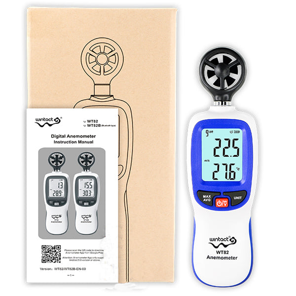 Wintact WT82 WT82B bluetooth Digital Anemometer Mini Wind Speed Meter Wind Meter