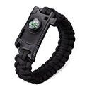 IPRee 4 In 1 EDC Survival Bracelet Outdoor Emergency 7 Core Paracord Whistle Compass Kit