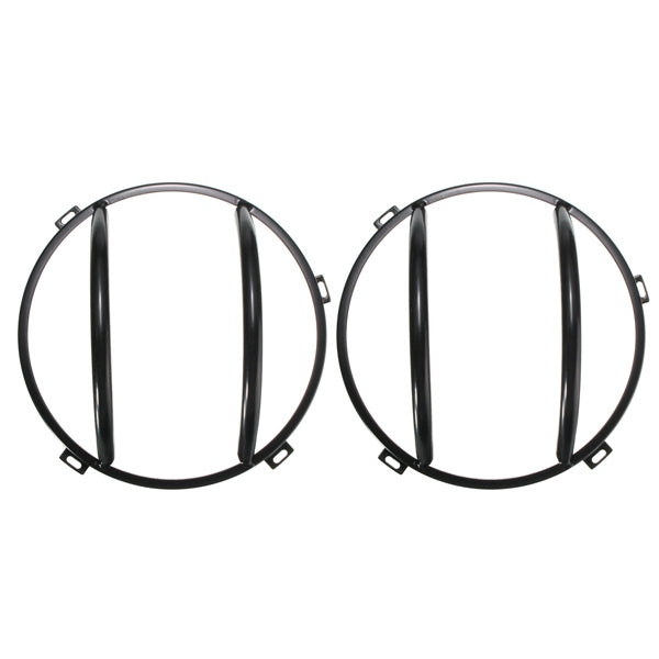 2pcs Headlight Iron Cover Turn Signal Light GrillE-mounted For Jeep Wrangler JK 2007-2015
