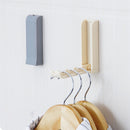 Folding Door Back Space Saving Cloth Hanger Hook Rack For Bathroom Bedroom Door Hanging Folding Cloth Hanger