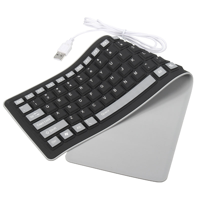 Portable Flexible Waterproof Soft Silicone Keyboard 103 Keys Foldable Numeric Keypad For Mac Android Laptop PC
