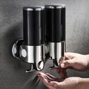 Wall Mount Bathroom Sanitizer Soap Dispenser Shower Round Shampoo Bottle