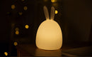 LUSTREON 1W USB Rabbit LED Night Light Silicone Pat Control Multicolor for Children Baby Moon Lamp