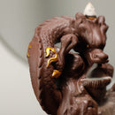 Dragon Porcelain Backflow Ceramic Incense Burner Holder 10 Cones Decorations