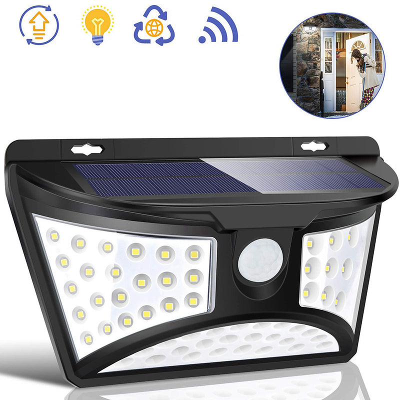 Solar Power 68 LED Wall Light PIR Motion Sensor Waterproof Outdoor Garden Yard Security Lamp