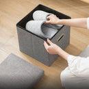 Multifunctional Foldable Fabric Storage Stool Bench Box Foot Stool Folding Chair