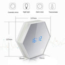 Three-Color Multi-function Mirror LED Makeup Mirror Light Night Light Alarm Clock