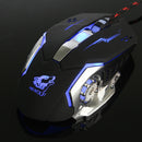 Free Wolf 4000DPI 6 Button LED Optical Gaming Mouse Mechanical Macro Programmable for PC Laptop