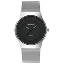 SANDA P209 Men Watch Ultra Thin Fashion Stainless Strap Male Quartz Wrist Watch