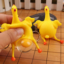 Creative Chicken Laying Hens Squeeze Toys Key Chain For Families Friends Gift