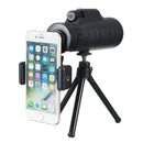 IPRee 12X50 Telescope Universal Camera Clip Aluminum Alloy Tripod High Power Night Light Monocular
