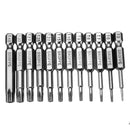 Broppe 12pcs T5-T40 50mm Magnetic Torx Screwdriver Bits 1/4 Inch Hex Shank Screwdriver Bit Set