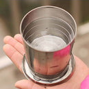 Stainless Steel Collapsible Folding Cup Traveling Outdoor Portable Drinking Cup