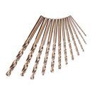Drillpro 13pcs 1.5-6.5mm HSS-Co M35 Cobalt Twist Drill Bit Set for Metal Wood Drilling