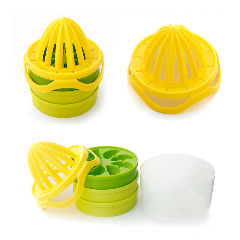 Manual Juicer 5-piece 1 Set With Ice Tray Measuring Cup Lemon Orange Squeezer Silicone Ice Lattice