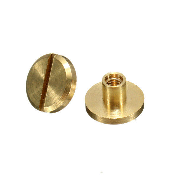 4-15mm Screw Back Button Stud Screw Brass Nail Leather Belt Chicago Rivet