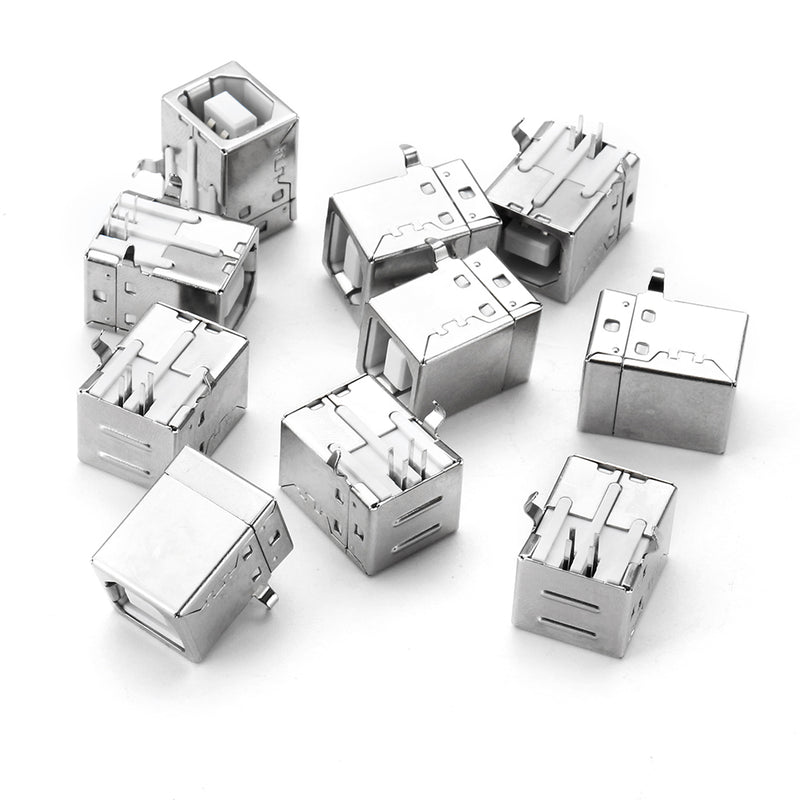 10pcs BF 90Degree Type B USB Printer Port Socket Connector Charging Socket USB Socket Interface