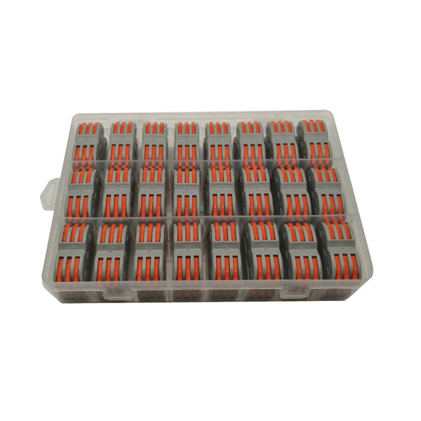 Minleaf 48Pcs Electrical Wiring Household 3PIN Docking Connector Electrical Connectors Wire Terminal Block Universal Electrical Wire Connector