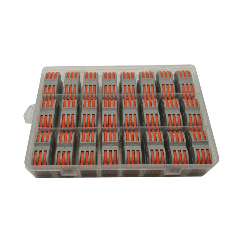 Minleaf 48Pcs Electrical Wiring Household 3PIN Docking Connector Electrical Connectors Wire Terminal Block Universal Electrical Wire Connector
