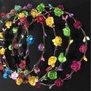 LED Flower Wreath Party Holiday Light Garland Headband Wedding Photography Gift