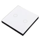 Aodu 433MHz White 1 2 3 Channel 86 Wall Touch Remote Control Switch Wireless RF Transmitter Tempered Glass Panel