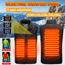 Red/Black 5V USB Heated Vest Men Winter Electrical Heated Sleeveless Jacket Outdoor Hiking