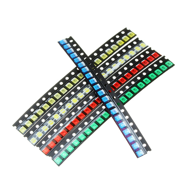 1000Pcs 5 Colors 200 Each 1210 LED Diode Assortment SMD LED Diode Kit Green/RED/White/Blue/Yellow