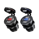 Car USB Charger Voltage Meter Switch Press on Off Waterproof LED Display VolK7U9