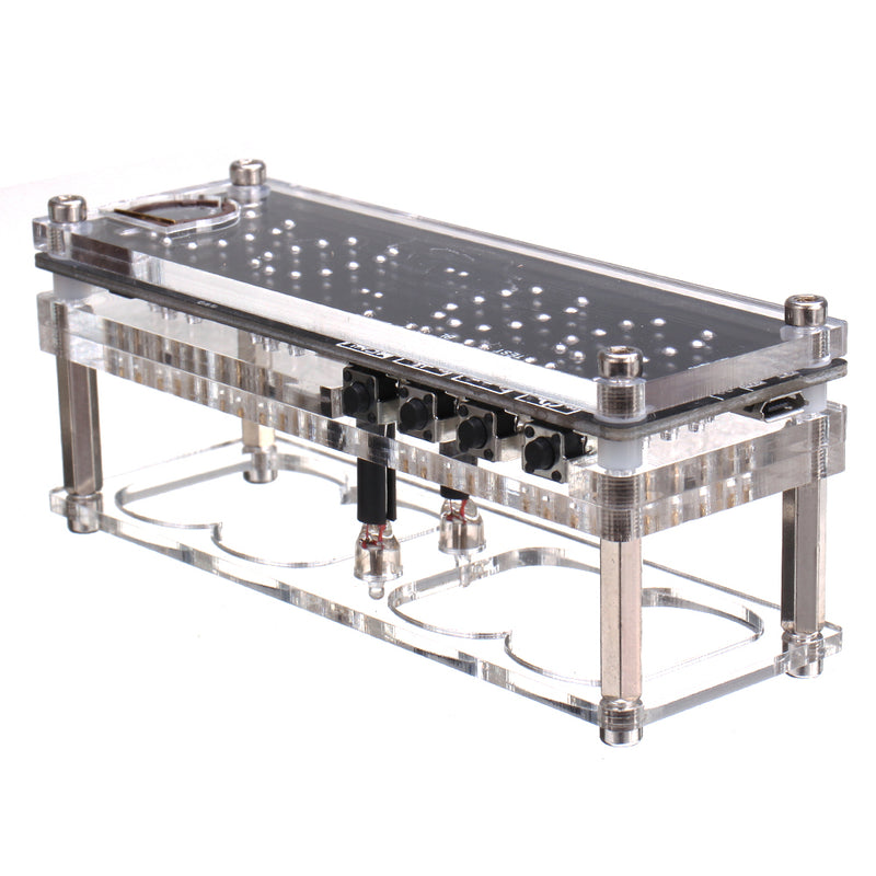 IN-12 Glow Tube Clock 4-bit IN12 Glow Tube Clock Seven-color RGB LED DS3231 Nixie Clock IN-12B