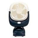 360 Degree Adjustable Portable 2 In 1 Clip On Fan Camping Fan USB Rechargeable Mini Desk Pram Fan