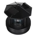 Black LED Solar Powered Lighthouse 360 Rotating Light Outdoor Garden Desk Lamp
