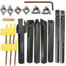 Machifit 7pcs 10mm Shank Lathe Turning Tool Holder Boring Bar With Carbide Inserts
