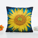 Honana WX-D7 45x45cm Silk Soft Vintage Leaves Flower Throw Pillow Case Waist Cushion Cover