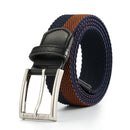 KALOAD P7B Nylon Waist Belt Leisure Belts Alloy Elastic Weave Stretch Thick Waist-belt