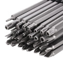 Drillpro 32pcs Extra Long 150mm Screwdriver Bit Set Security 1/4 Inch Hex Shank Tamperproof Torx Hex Phillips Spanner Torq Bits