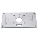 Aluminum Router Table Insert Plate With Rings and Screws for 62x70mm Woodworking Benches