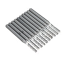 Drillpro DB-M10 10pcs 3.175x2mm Carbide End Mill Engraving Bits for CNC PCB Machinery Rotary Burrs