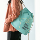 Jordan&Judy 2L Drawstring Canvas Backpack Leisure Shoulder Bag Handbag Outdoor Travel