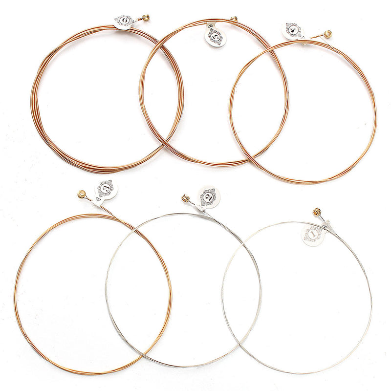 KIWI AKP12 Professional Acoustic Soft Guitar Strings 6pcs Set Coated Steel String Copper