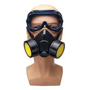 Dual Cartridge Gas Mask Eye Goggle Face Guard Protective Filter Respiratory Tool