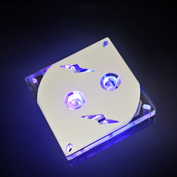 SIERRACOOL Desktop Computer CPU Water Cooling Head Acrylic  Lightning Metal Plate CPU Water Block with G1/4 Inner Thread