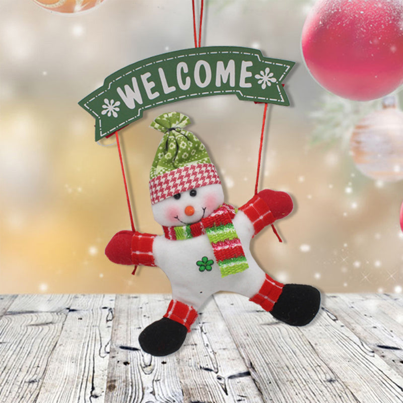 Santa Claus Snowman Christmas Door Hanging Ornament Tree Home Decoration Xmas Gift