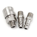 3pcs 1/4inch Male BSP Adapter Compressed Air Quick Coupling Hose