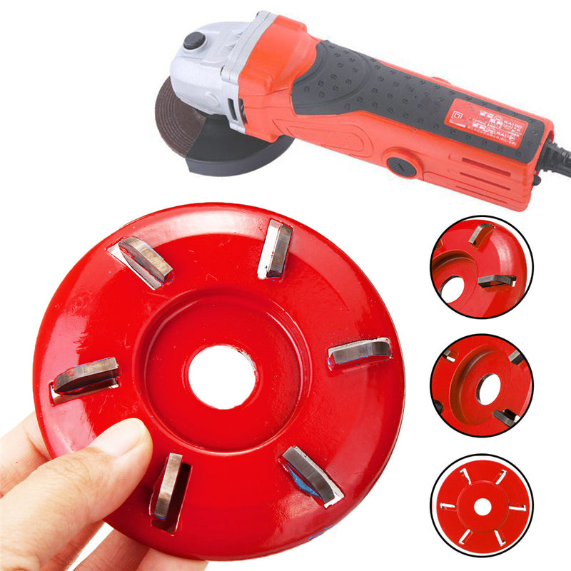 Woodworking Wood Carving Disc Tool Six-Tooth Blade For 16mm Aperture Angle Grinder