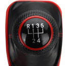 For Seat Leon 2000 2001 CarStyling Car 5 Speed 12mm Red Line Gear Stick Shift Knob with Leather Boot