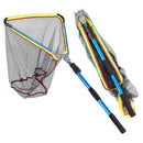 LEO 50x50x60cm Aluminum Alloy Folding Fly Triangle Brail Fishing Net Telescopic Portable Fish Trap