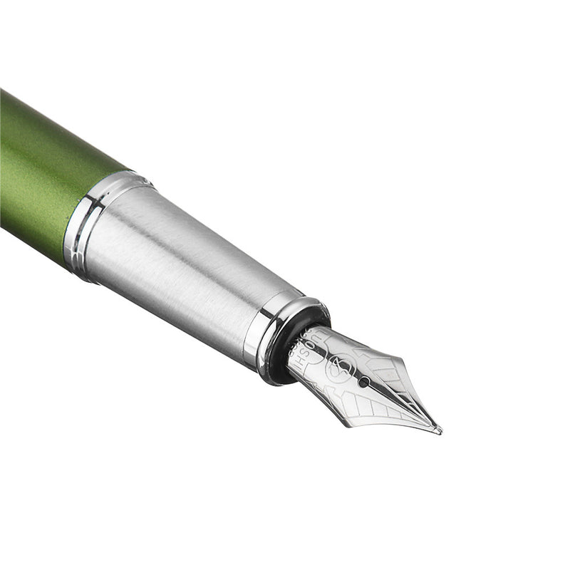 Luoshi 3070 Luxurious Business Metal Gilt Fountain Pen 0.7mm Nib Metal Writing Pen Signing Pen Office School Stationery Supplies Gift for Friends Families